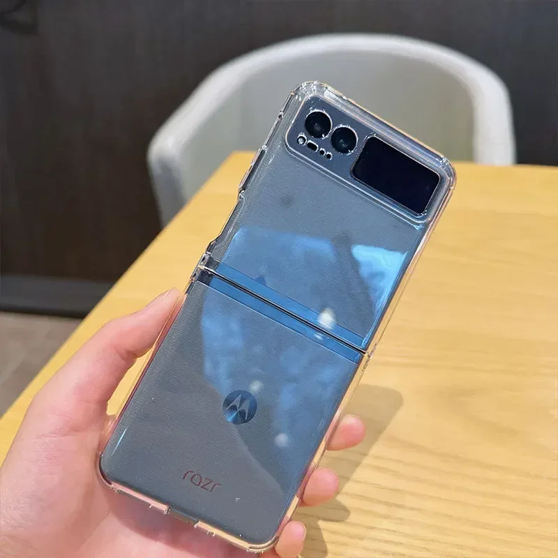 For Motorola Razr 2023 Case Clear Transparent Front Back Cover For Motorola Razr 40 50 Ultra Phone Case Protection Cover Shell