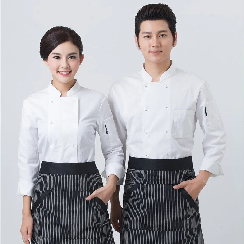 Cocinas de colores de cocina, uniformes de chef de alta calidad, ropa del Reino Unido, ropa de chef de restaurante para mujer, ropa de chef para mujer