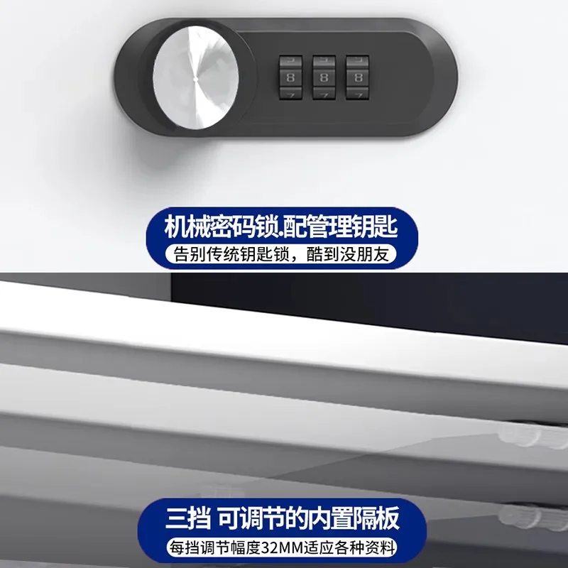 Foshan simple wall exquisite low cabinet office file office data storage locker with lock wholesale 4