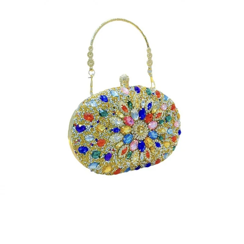 

New style textured rhinestone bag, women's evening gown party clutch, handheld evening bag