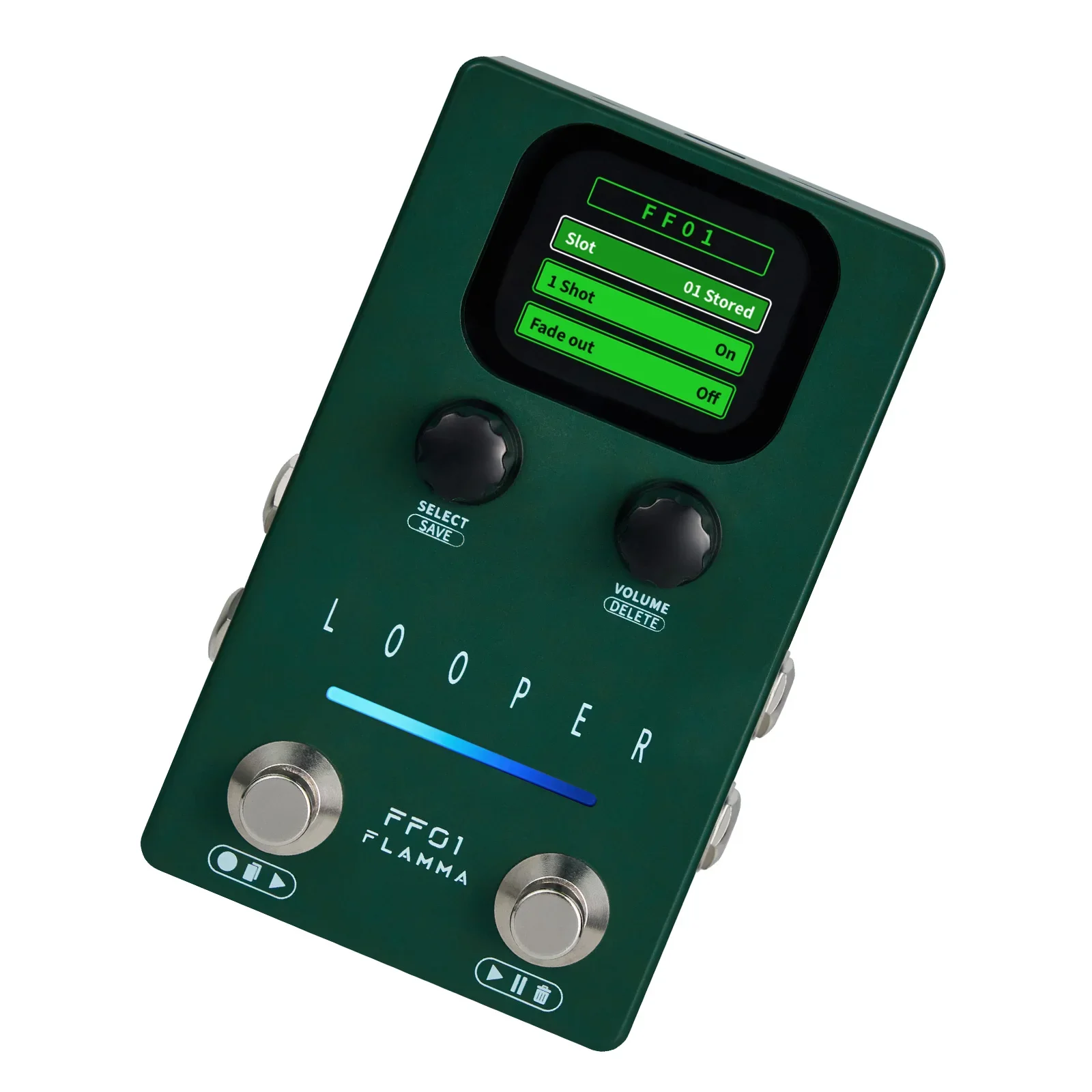 Гитарная педаль Flamma Looper Ff01 Педаль Looper с 40 слотами, время циклирования 160 минут, стерео гитарные педали с экраном для живой