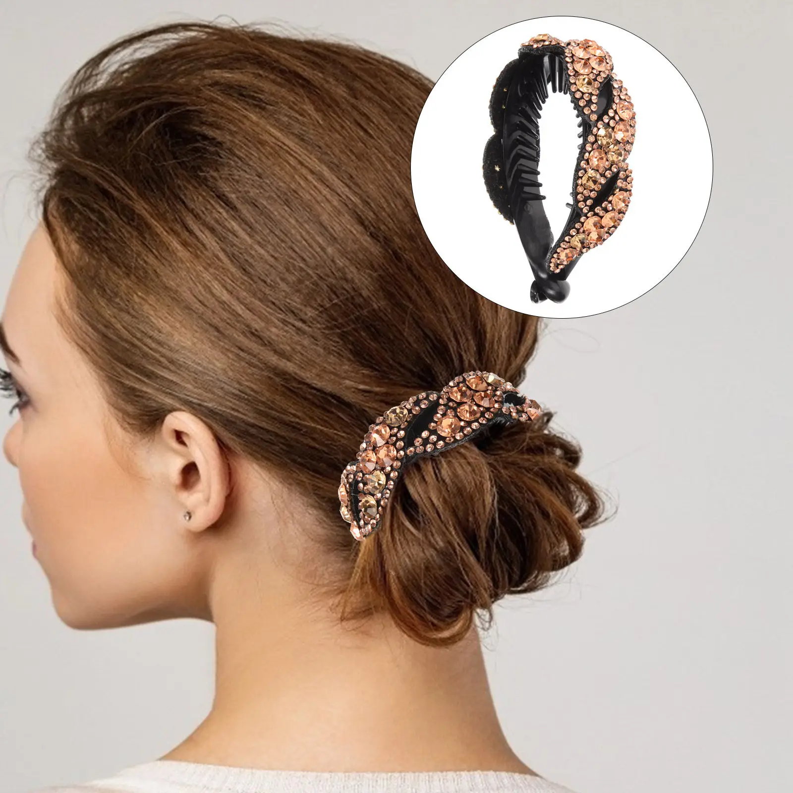 

Заколка для волос светло-коричневого цвета, женская, модная, для укладки волос, простая в использовании, эргономичный дизайн, для повседневного ношения и праздничных мероприятий