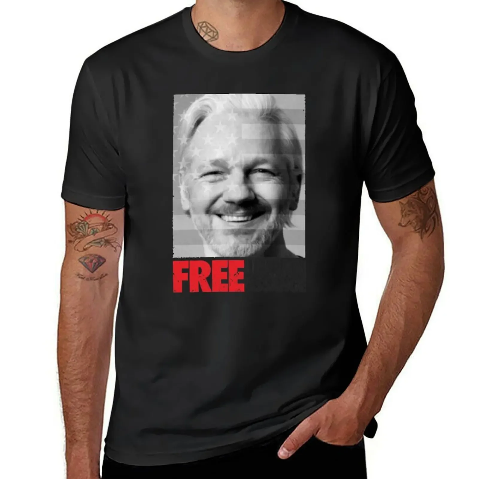 JULIAN ASSANGE T-Shirt shirts graphic tees customs cute tops plus size tops designer t shirt men