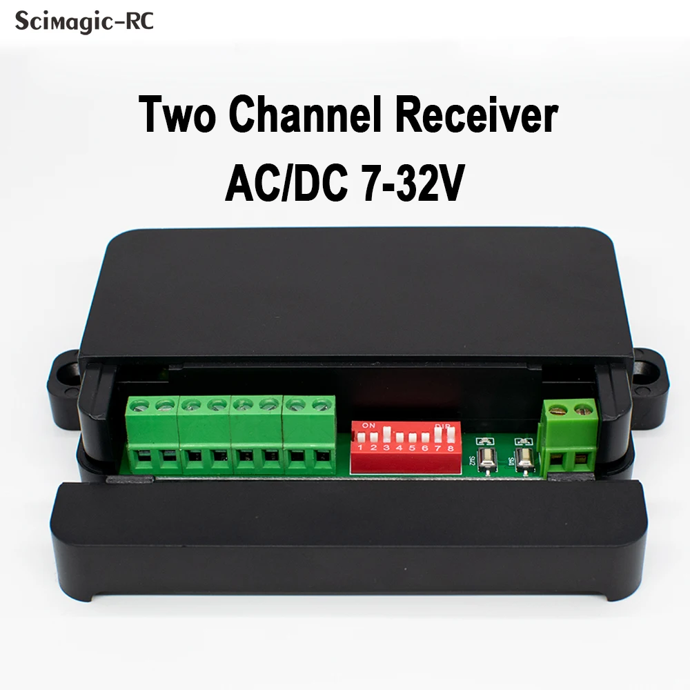 

300MHZ-868.8MHZ Wireless Remote Control Switch DC 7-32V 2 Channel Relay Receiver Module for Merlin+2.0,ATA PTX-4,DITEC GOL4C