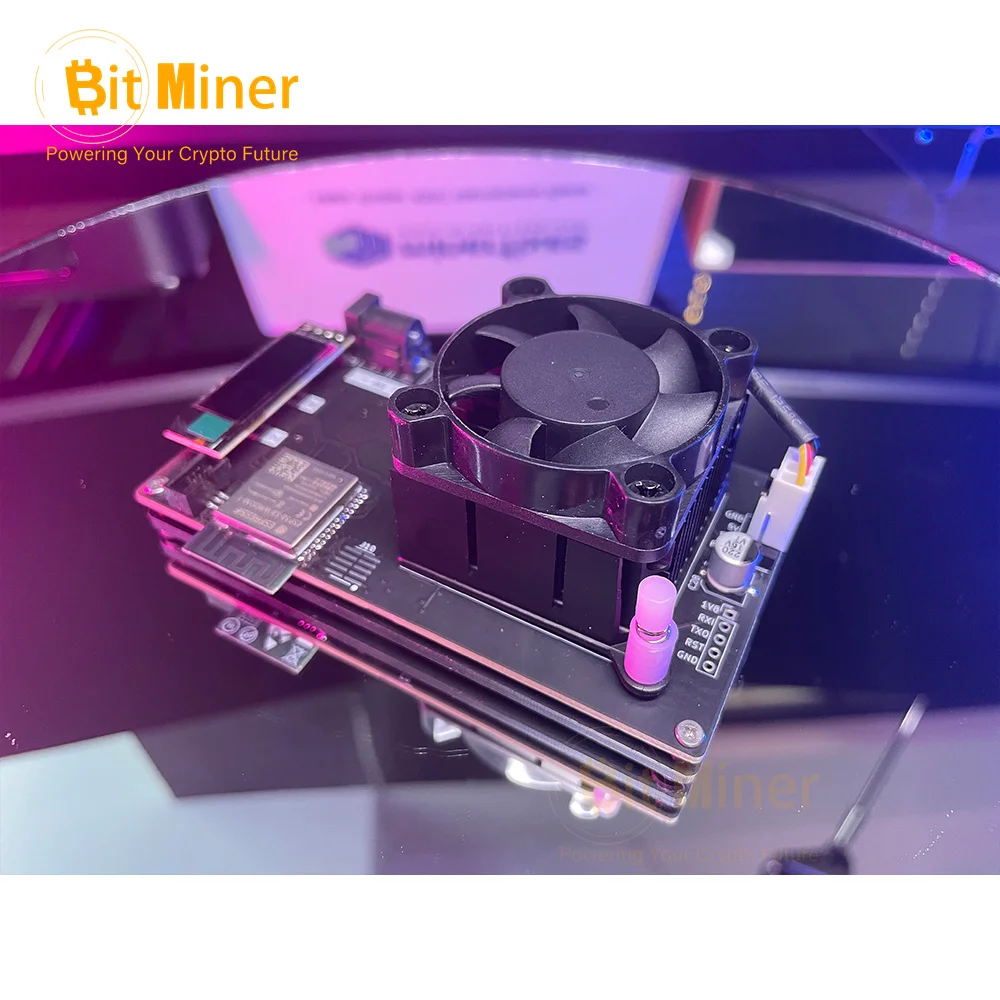 Kit de bricolaje Bitaxe BM1397 Asic Chip de código abierto ASIC, minero de Bitcoin con fuente de alimentación