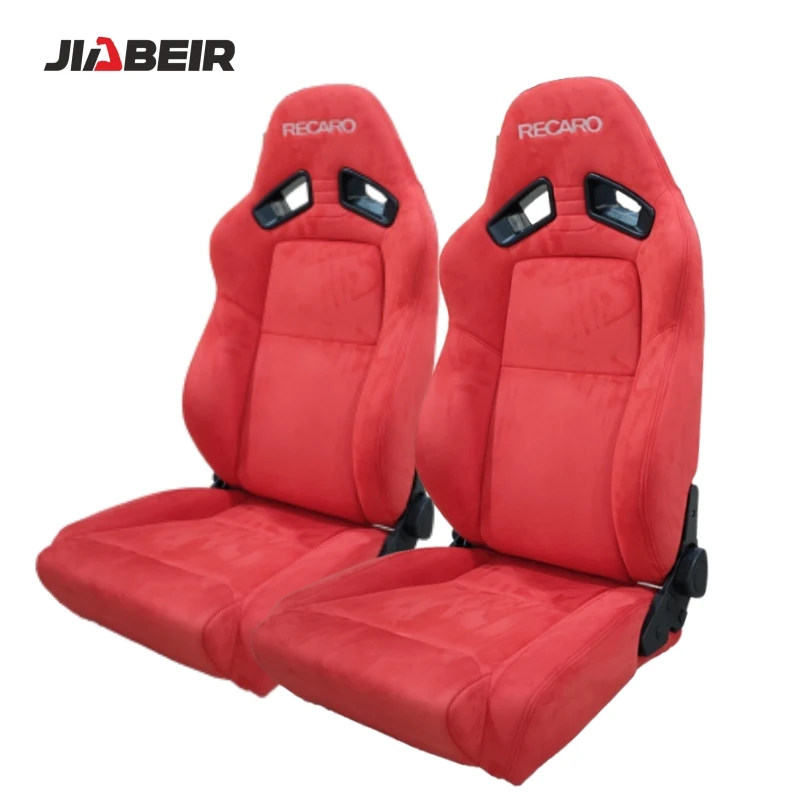 1052 Red Suede Recline Sport Car Racing Seats