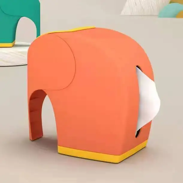 

Elephant Tissue Box Creative Desktop Paper Box Multifunctional Household Tissue Tube Living Room Coffee Table Storage Paper Box