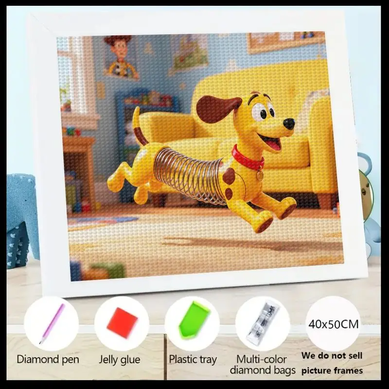 

1 шт., алмазная живопись с обтягивающей собакой, 5D Disney Pixar Toy Story, мультяшное животное, полный дрель, художественный комплект «сделай сам», сверкающий кристалл, горный хрусталь G