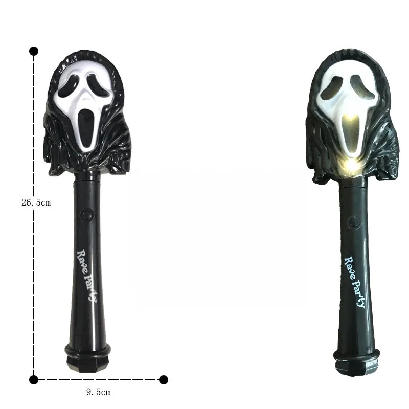 New Novelty Fun children's Light-up Halloween Pumpkin lampeggiante Stick Toy Halloween Sounding LED Skull lampeggiante Stick