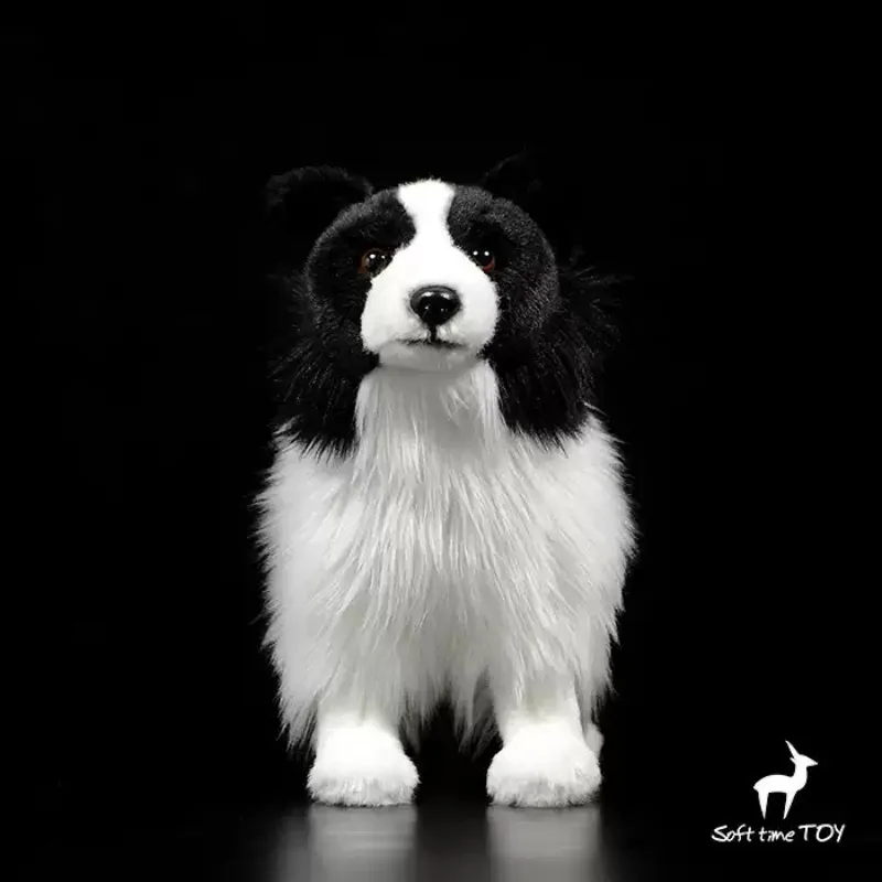 Everbright Store Dog Dog Doll Cute Border Collie Doll Plush Toy - There Will Be Obvious Hair Loss