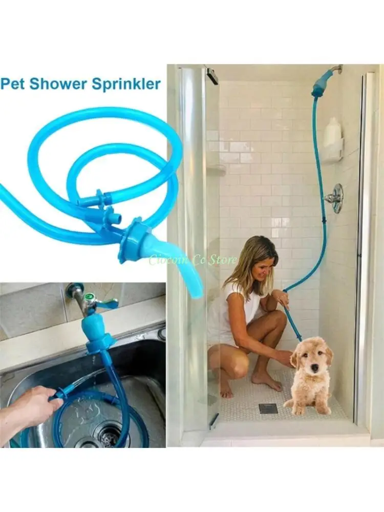 

X90F Pet Bath Hose Silicone Universal Joint Shower Hose None leak Pet Shower Hose Fitting for Handheld Washing Easy to Use