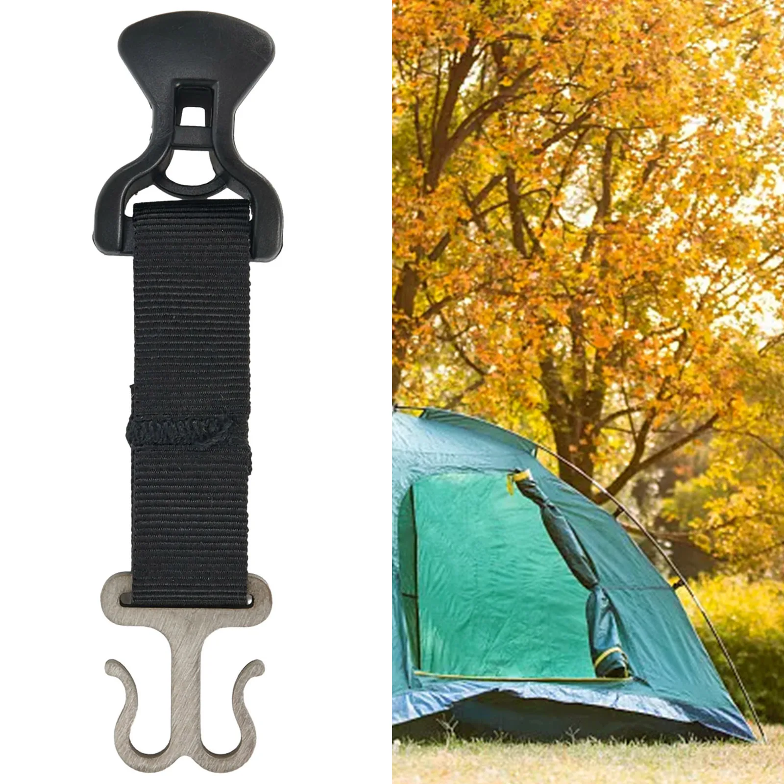 Tendeur de ULde tente de camping, crochets d'auvent, support de ULà vent, double porte côtelée, outils de tentes de randonnée en plein air, N E W