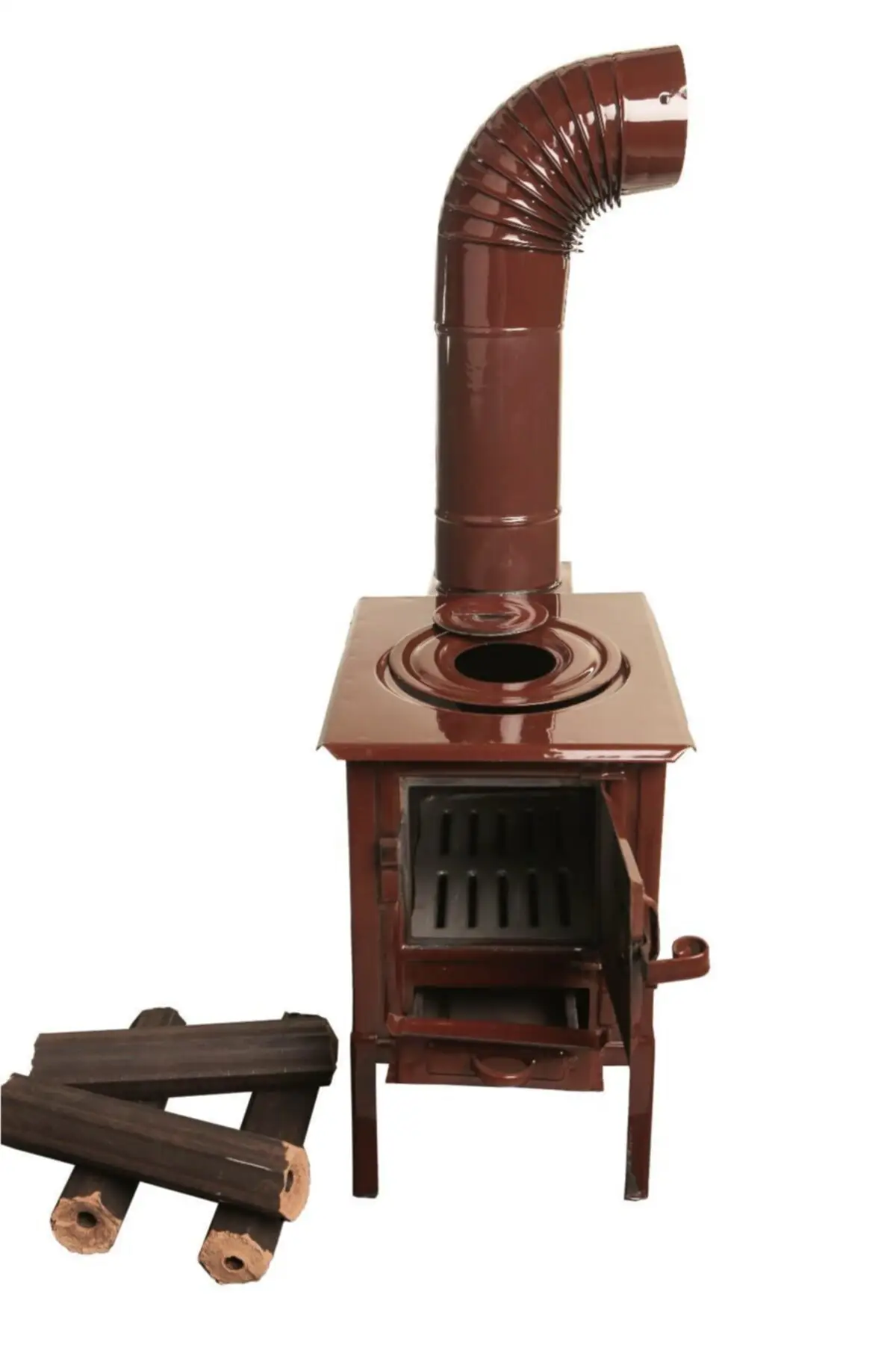 

Turkish Stove Mini Enamel Cooker Wood And Camp Winter Garden Stove + Pipe And Elbow Included