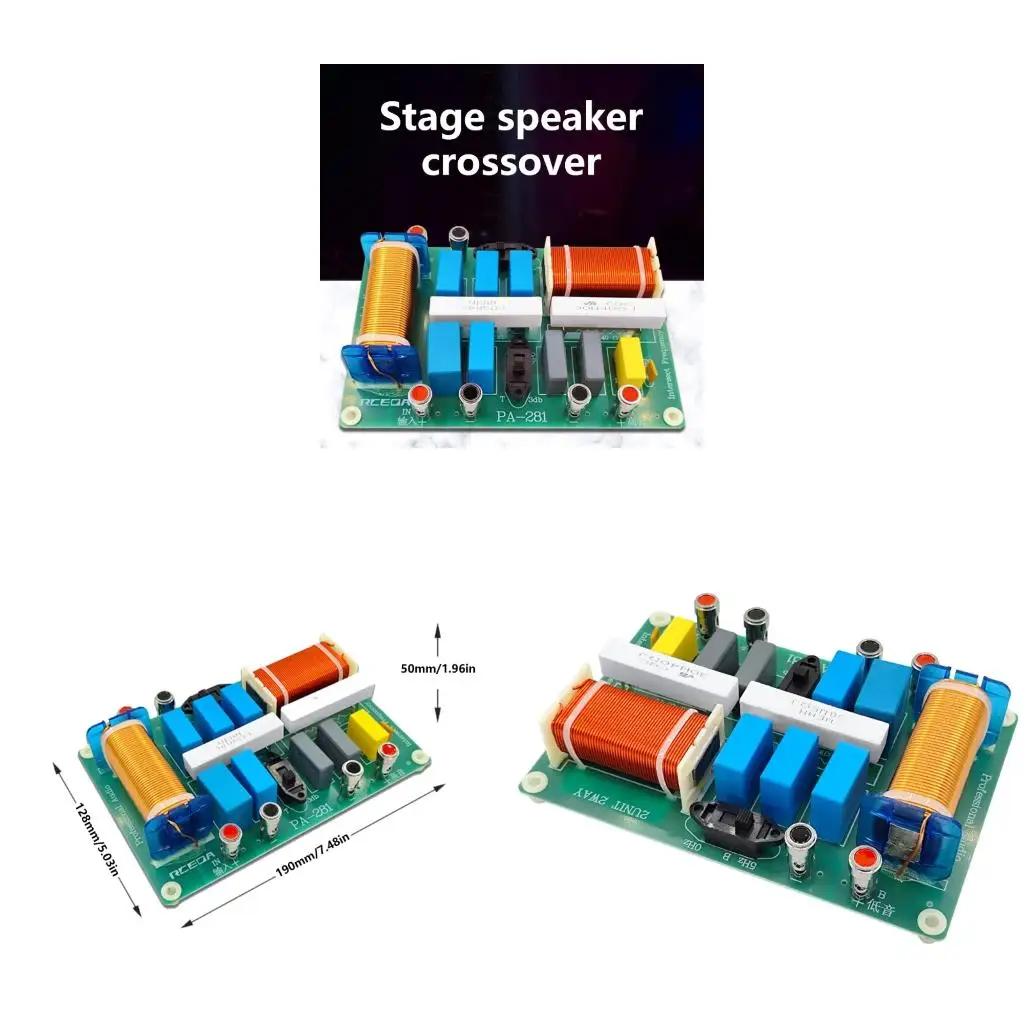  Frequency Divider, 2 Unit Sound Filter Crossovers Module Board Frequency Distributor 1000W Treble/Bass Sound PA-281