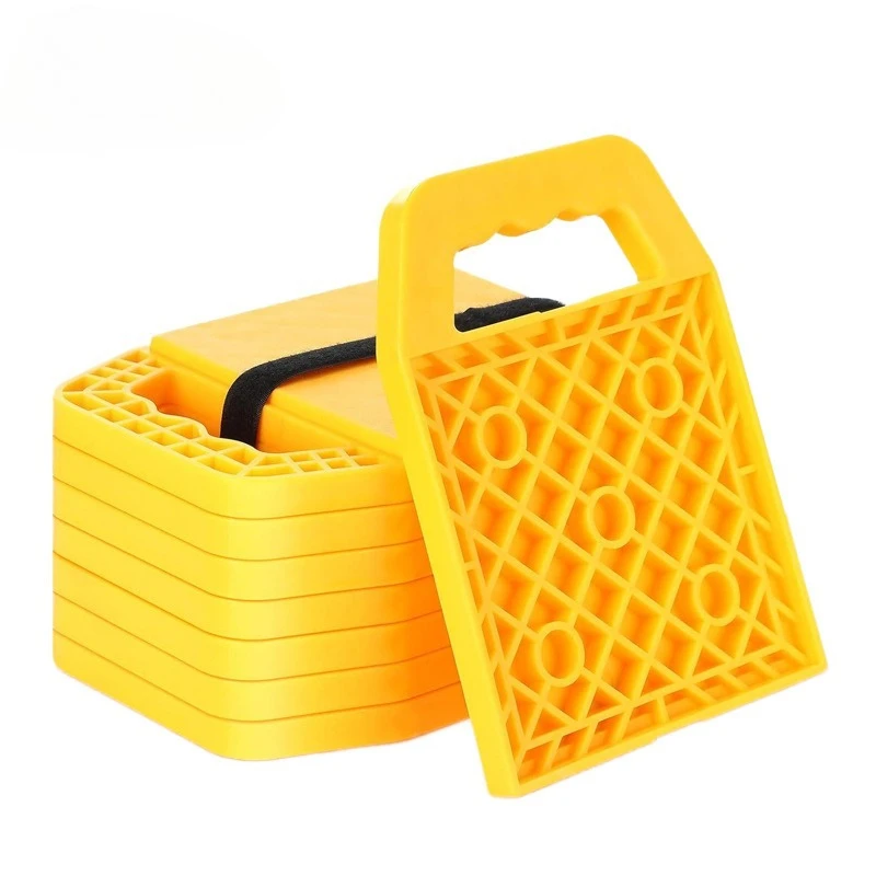 4Pcs Camping Travel Trailer Leveling Blocks, Suitable for RV, Stabilizer Bracket Pads, HDPE Material Jack Foot Pads