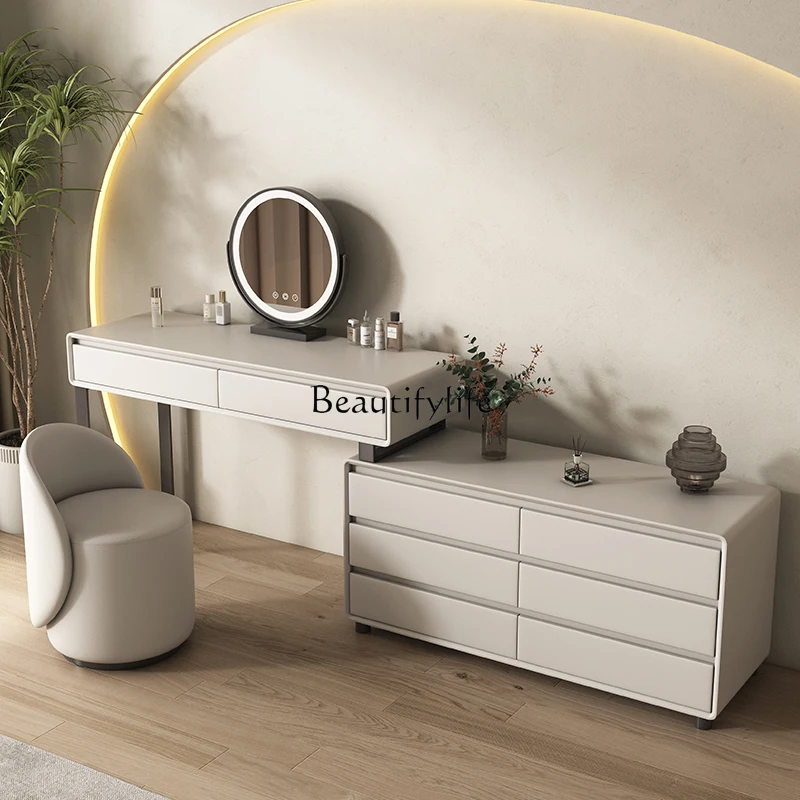 

Italian minimalist dresser integrated small apartment bedroom makeup table