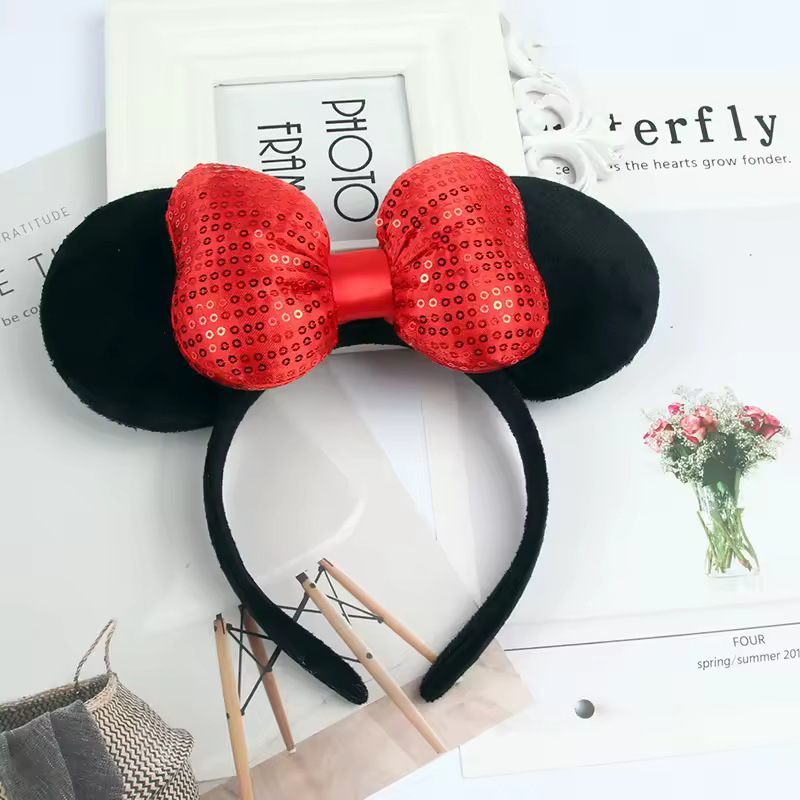 Mouse Headband Cartoon Ears Sequin Bows Hairband Party Cosplay Hair Accessories Children Adults Toys Gift - Image 15