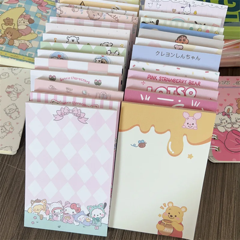 Sanrio Hello Kitty Pochacco Mikko Sticky Notes Tearable Non Adhesive Paper Notebook Letter Memo Pad Notepad Ins Stationery Gift