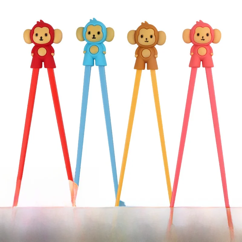 Cartoon Boy Silicone Training Chopsticks Baby Tableware Learning Tools Easy to Clean Durable Children's Practice Chopsticks