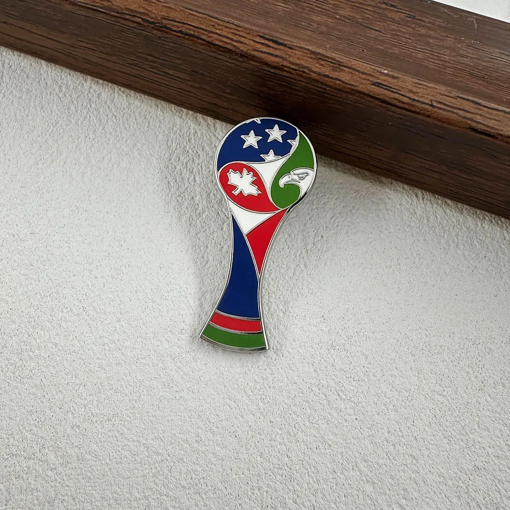 

2026 FIFA Logo brooch USA Stars Canada Maple Leaf Mexico Eagle Flag Elements Pin Soccer Fan Collectible Gift