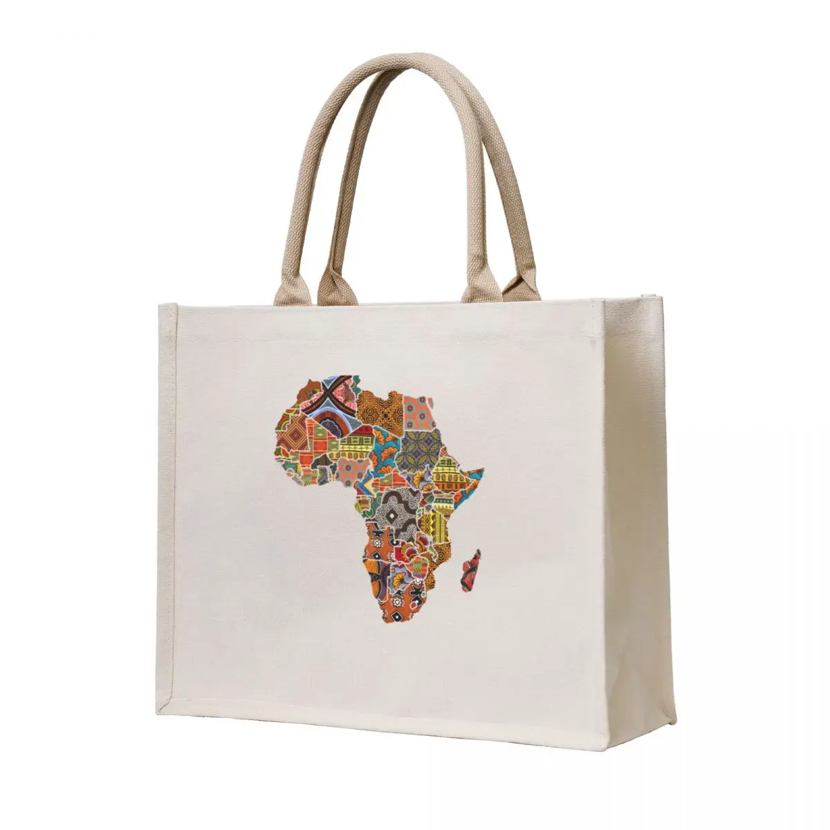 

African Fabric Map Tote Bag tote bag men eco pack the tote bag