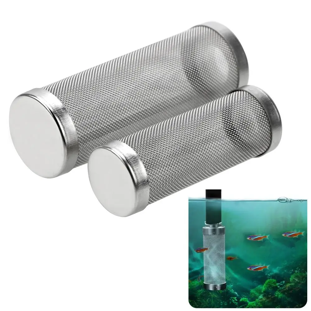Cylinder Aquarium Inflow Inlet Filter Useful Durable Aquarium Filter Stainless Steel 12mm/16mm Water Inlet Protective Sleeve