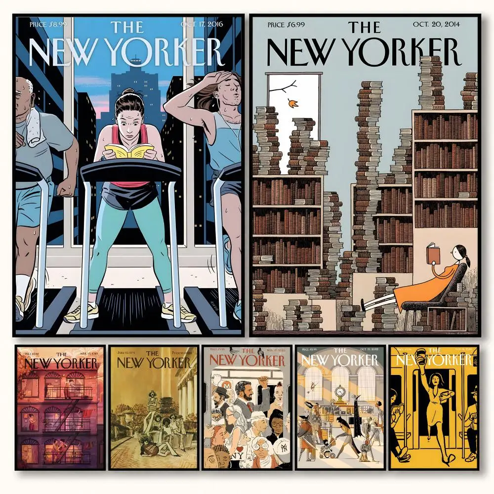 The New Yorker Classic Magazine Editorial Illustration Poster Decorative art prints for the home, holiday gifts, unframed