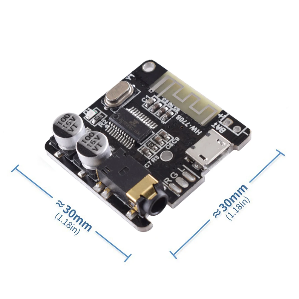 5-20 stks Audio Receiver Board Bluetooth 5.0 MP3 Lossless Decoder Board 3.7-5 V AUX Type-C Draadloze Stereo Muziek Module Voor DIY Kit