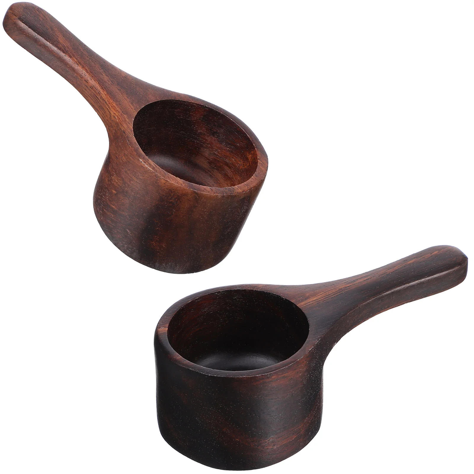 2pcs Wooden Measuring Coffee Scoop Mini Coffee Bean Milk Powder Spoon Kitchen Serving Ladle Wooden Kitchen Soup Spoon