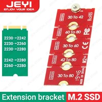 JEYI M.2 NGFF NVME SSD Extension Bracket Transfer 2230 2242 2260 2280 Length Extend Adapter Bracket Card Plate Change Long Size