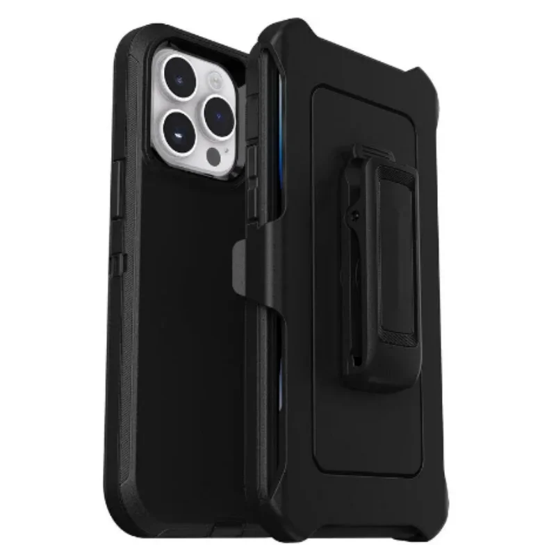 Defender Series Box para iPhone, etui z klipsem, Tipo Mecânico, iPhone 11, 12, 13 Pro Max, 14 15 16 Pro Max, Pacote
