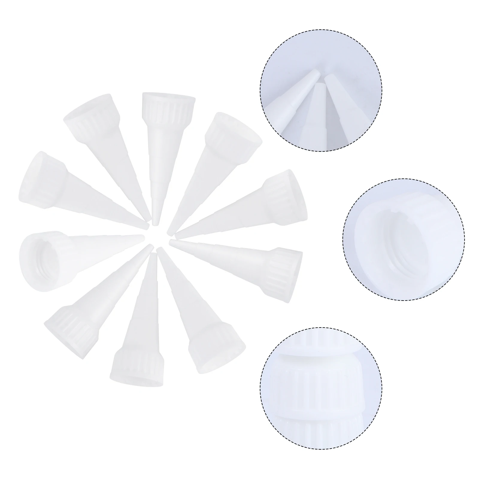 

10 Pcs Special Glue Head Nozzle for Mozzle Cap Round Mouth Tip Bride Applicator