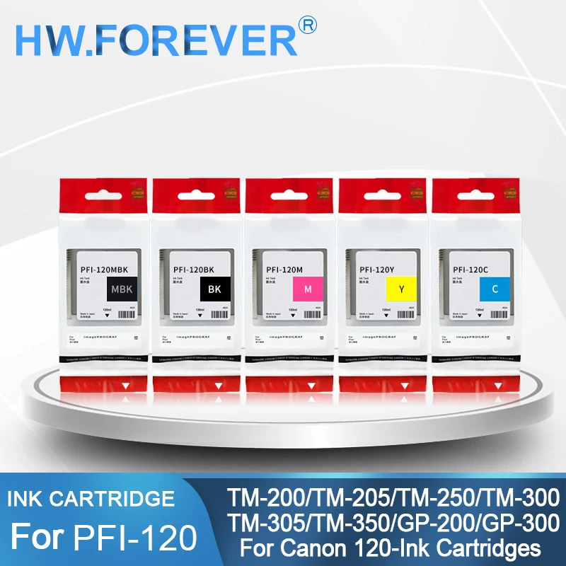 For Canon PFI-120 Original Ink Cartridge130ML For Canon TM-200 TM 205TM300 IM 305 imagePROGRAF GP-200 GP-300 Ink Cartridge