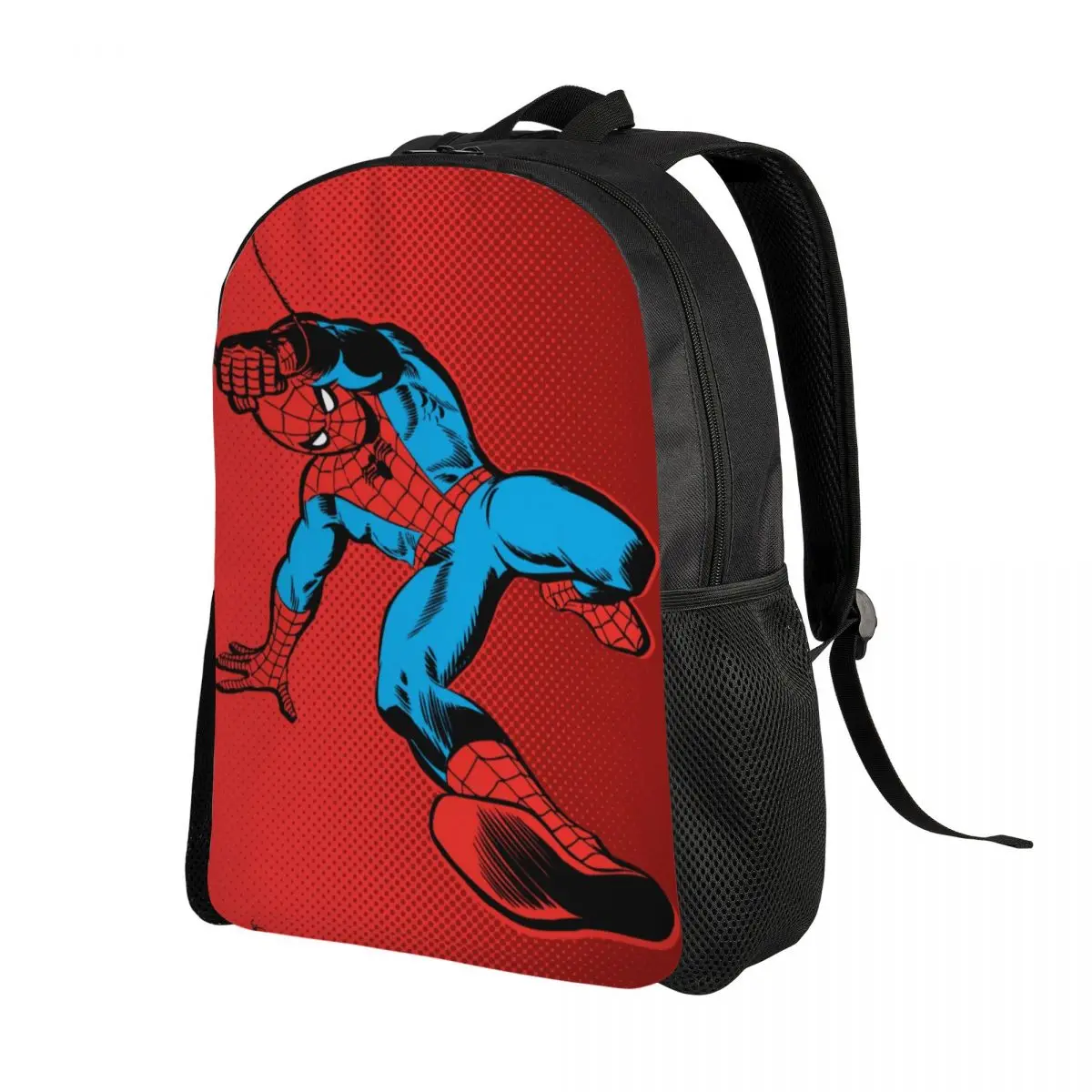 Custom Spider Man Retro Swinging Kick Laptop Backpack Men Women Casual Bookbag for College School Student Bags