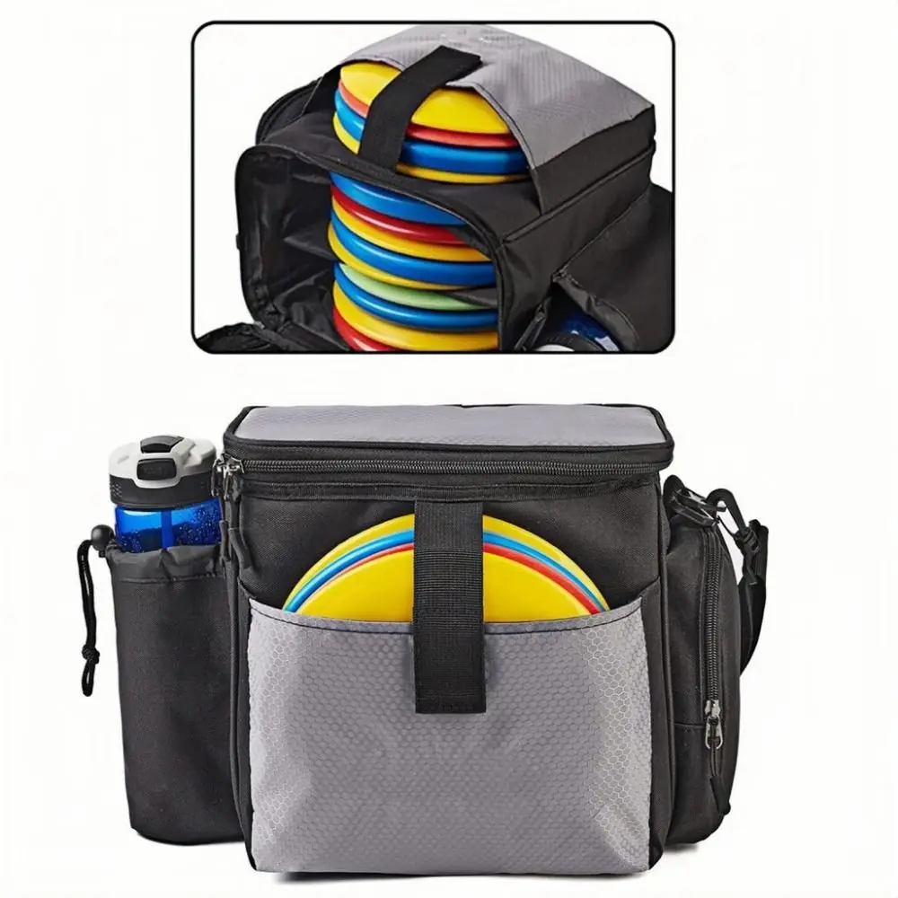 Waterproof Disc Storage Bag Lightweight Large Capacity Golf Cross Shoulder Bag 13 Disc Capacity Durable Disc Golf Starter Bag