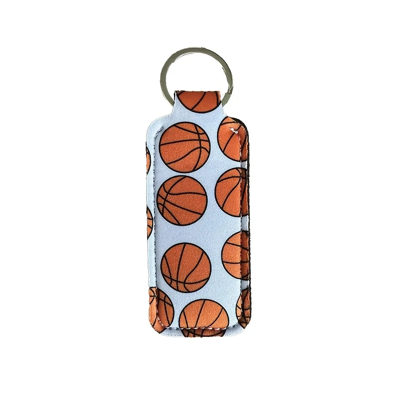 1pieces Chapstick Holder for Lipstick Keychain Lip Balm Holder Variegated Styles Floral Print Women Travel  random color