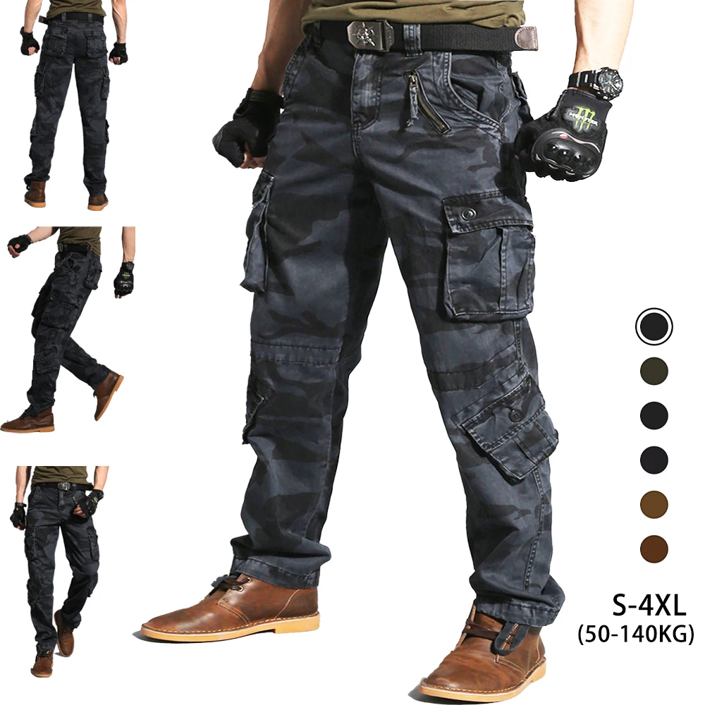 AKARMY Men's Casual Cargo Pants - Joggers Pants Cargo Pants Fashion Multi Pockets Tactical Camouflage  Combat Sweatpants Pants