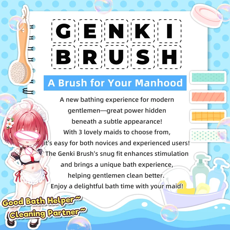 YUU Gentleman Genki Brush Masturbator Cup Sex Toys For Men  Artificial Vagina Silicone Eggs Pocket Pussy Hiddn Masturbation Egg