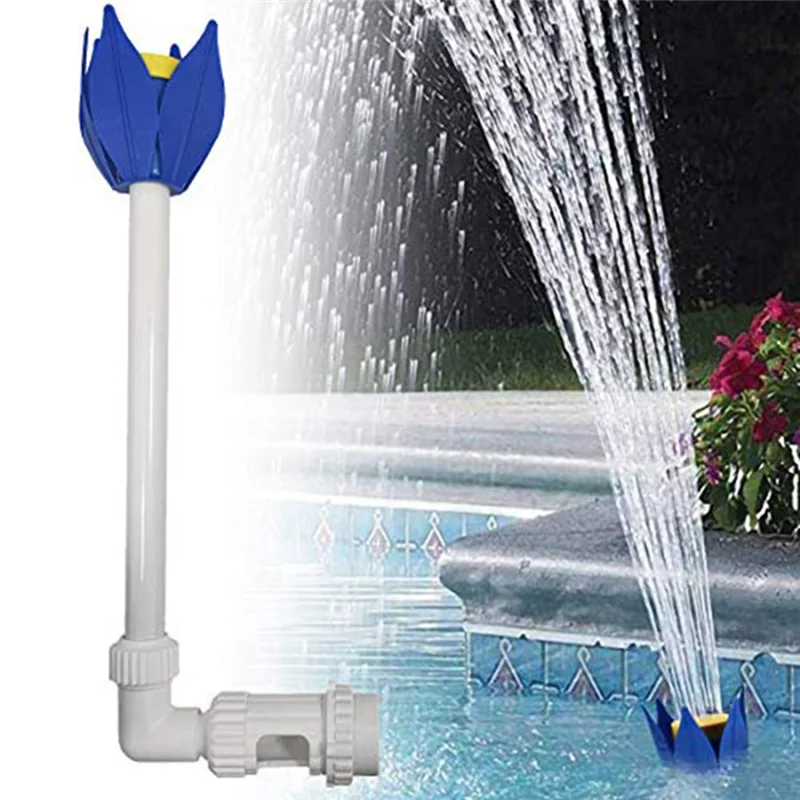 

ABKJ-1 Piece Pool Fountain Adjustable Waterfall Pool Fountain Spray Lotus Shape Pool Nozzle Sprinkler Plastic