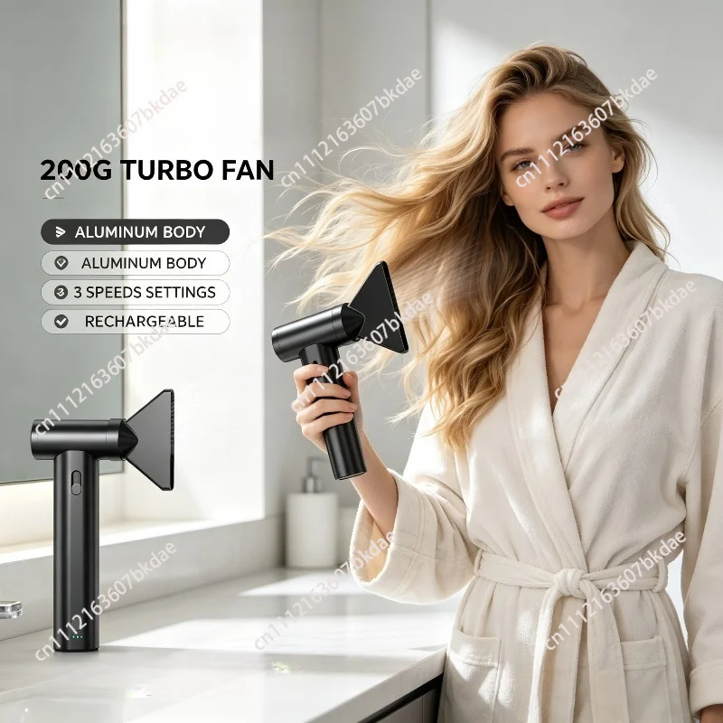 Portable Turbo Jet Fan Rechargeable Handheld Air Blower Mini High Speed Dryer for Home Outdoor Dust Cleaning