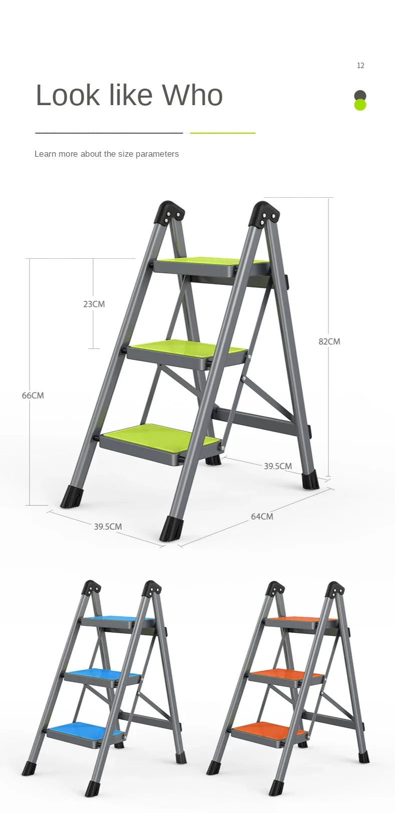 Multi Functional Ladder, Thickened Staircase, Household Folding and Retractable Zigzag Ladder, Indoor Mobility