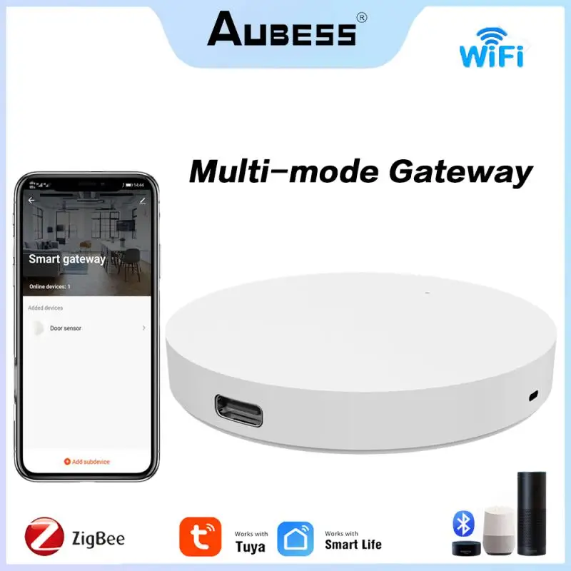 Tuya Zigbee White Bluetooth Gateway Wireless BLE-Mesh Hub Smart Home Bridge Smart Life App Remote Control Work With Alexa Google