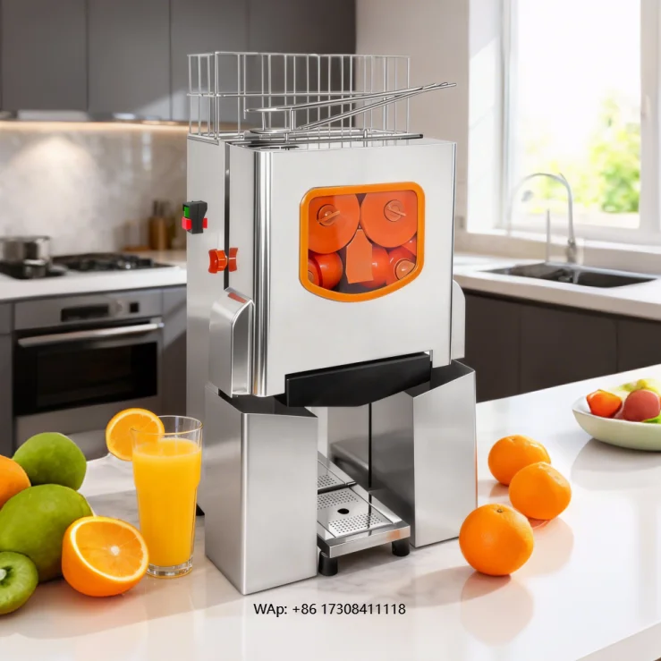 Commercial Stainless Steel Housing 120W Power Press Orange Juicer, Citrus Juicer