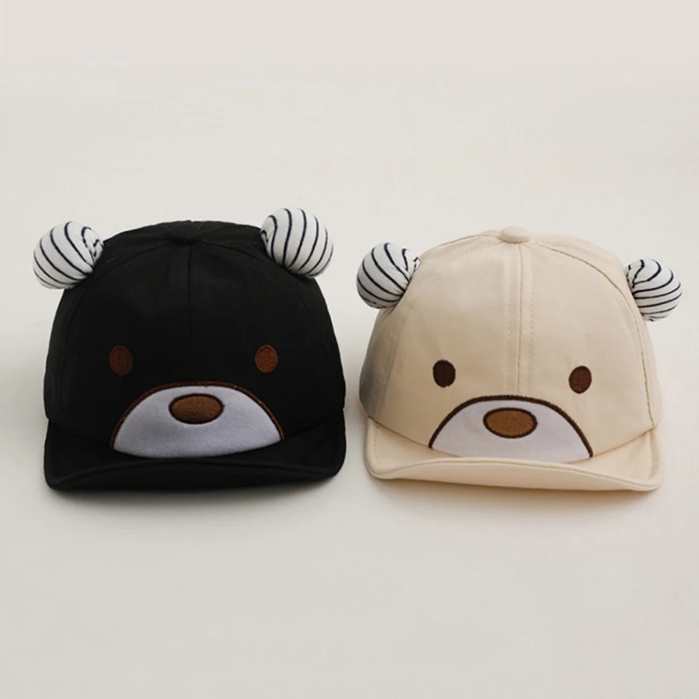 Baby Hat Spring Autumn Cute Baseball Cap Sun Protection Hats Cartoon Little Bear Caps For Kids 5-24 Months