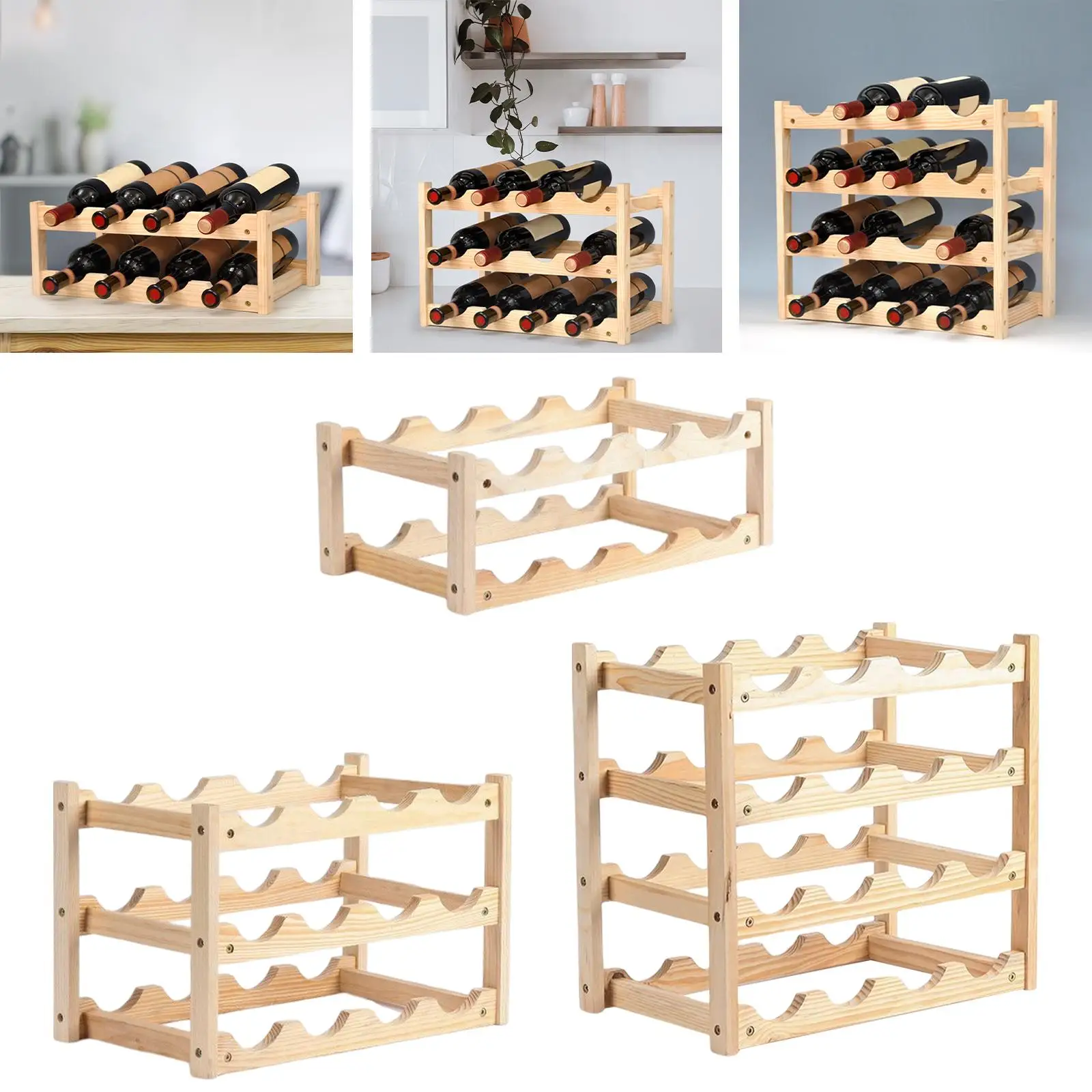 Multilayer Wine Rack Red Wine Glass Shelf Organizer Wine Storage Holder Multipurpose for Living Room Kitchen Cabinet Shop Window