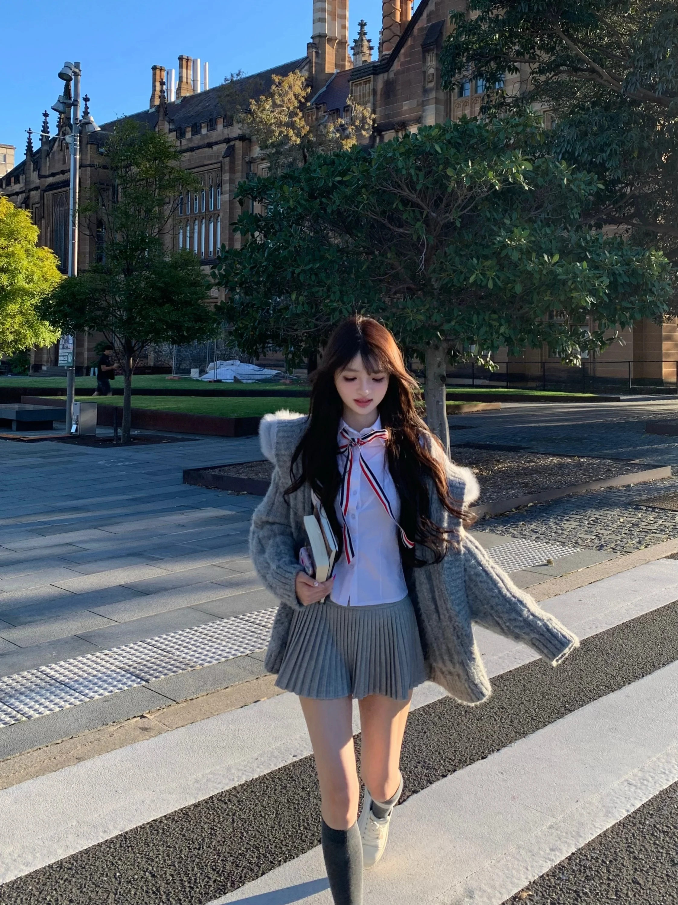 

Женское вязаное пальто Lala Australian Study Abroad College Sle из мягкой шерсти с длинными рукавами на пуговицах, теплое, повседневное, модное