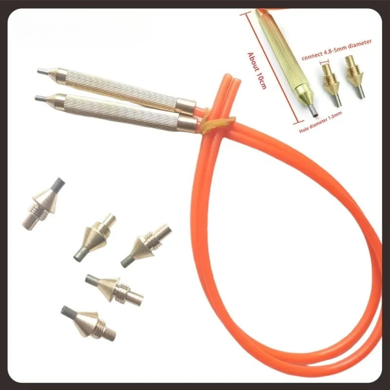 Lab Sandblasting Machine Spray Gun Handle Pen, Tungsten Steel Tip Nozzle Accessory, with 40cm Silicone Tube Best Tools s