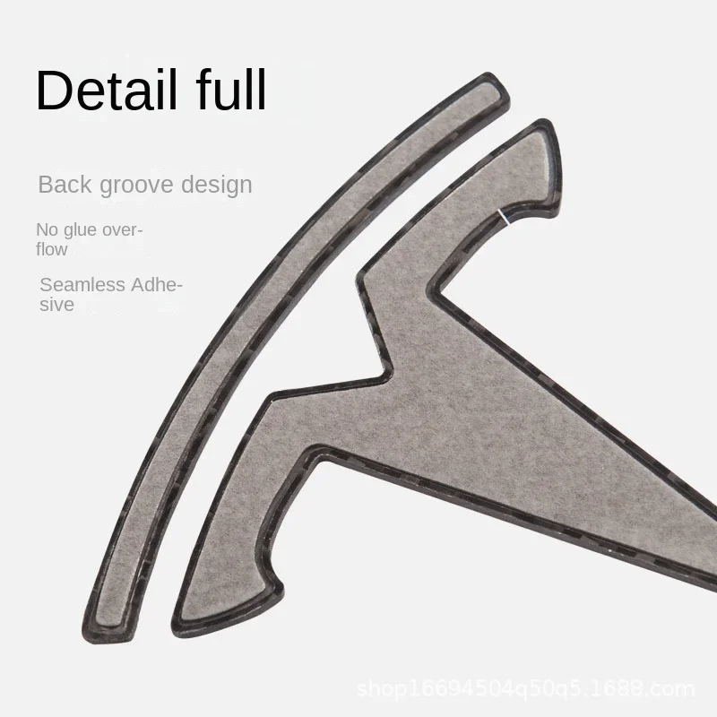 for Tesla Model 3Y Renewal 3 genuine carbon fiber replacement car logo front and rear letter logo accessories modification