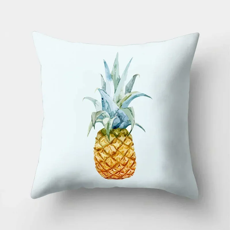 Yellow Pineapple throw pillow cover with short plush print living room sofa decoration cushion cover pillow covers decorative
