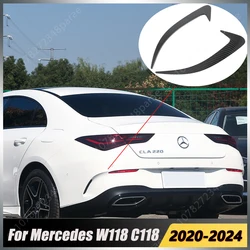 Czarny tylny zderzak Spoiler Canards Vents Cover Trim Dla Mercedes Benz CLA Class W118 C118 CLA200 220 250 260 45 AMG 2020-2024